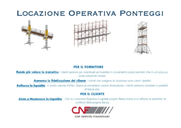 LOCAZIONE OPERATIVA PONTEGGI